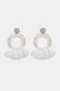 Bead Detail Tassel Dangle Earrings