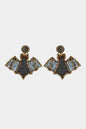 Bat Shape Beaded Dangle Earrings