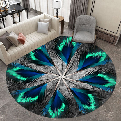 Modern 3d Round Carpet Living Room Decor Rugs Sofa Coffee Table Area Rug Home Decoraction Luxury Bedroom Washable Floor Mats