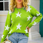 Star Pattern Round Neck Sweater