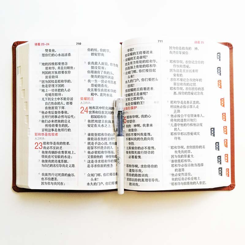 The Holy Bible Large Print 25K Imitation Leather The Chinese Union Version (CUV)  Thumb Index Simplified Chinese Church Edition