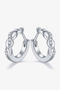 Moissanite Twisted Platinum-Plated Earrings