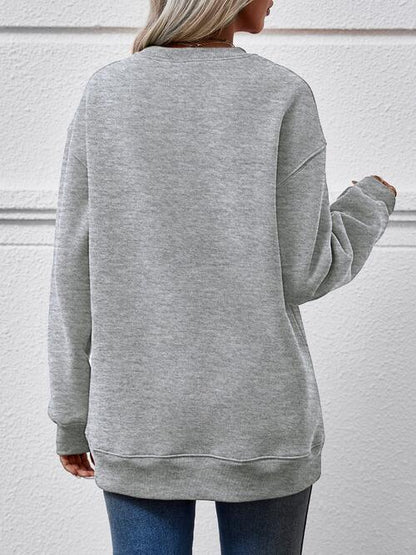 Christmas Tree Graphic Drop Shoulder Sweatshirt