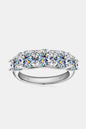 1 Carat Moissanite 925 Sterling Silver Half-Eternity Ring