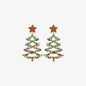 Christmas Tree Rhinestone Alloy Earrings