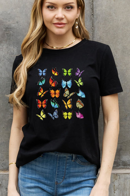 Simply Love Full Size Butterfly Graphic Cotton Tee