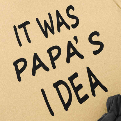 Kids IT WAS PAPA'S IDEA Graphic Tee and Shorts Set