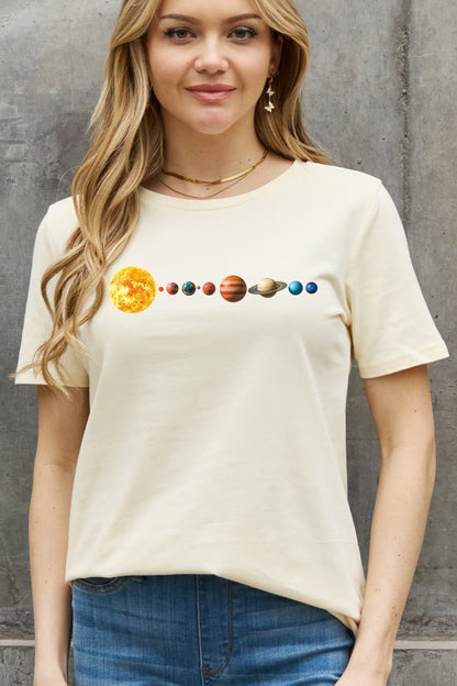 Simply Love Full Size Solar System Graphic Cotton Tee