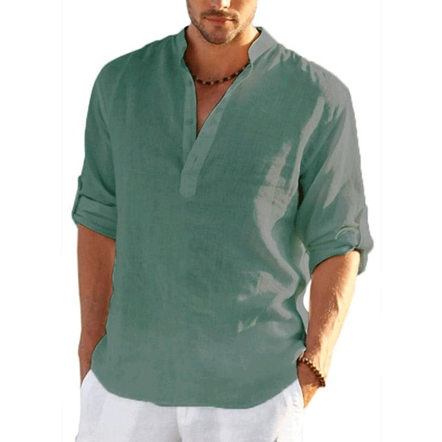 Men's Linen Long/Short Sleeve Shirt