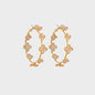 Circle Shape Rhinestone Alloy Earrings