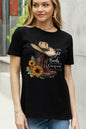 Simply Love Full Size Cowboy Hat & Boots Graphic Cotton Tee