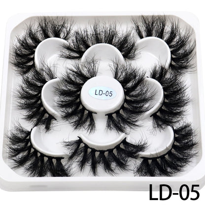 5 Pairs 25mm 3D Mink Lashes Bulk Russian Volume Fluffy Natural False Eyelashes Thick Dramatic Mink Eyelashes Wholesale maquiagem