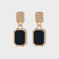 Geometric Alloy Dangle Earrings