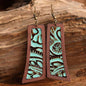 Geometrical Shape Wooden Dangle Earrings