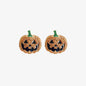 Demon Pumpkin Rhinestone Alloy Earrings