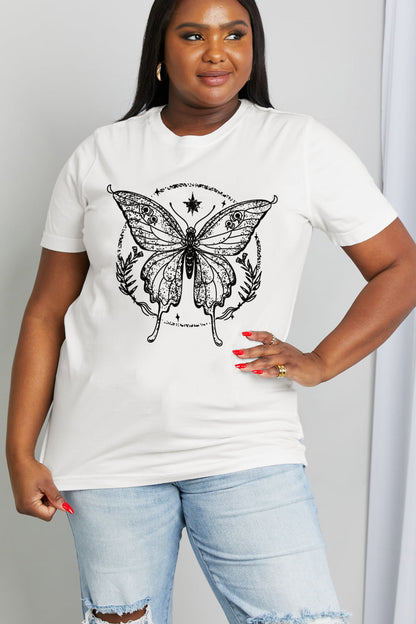 Simply Love Full Size Butterfly Graphic Cotton Tee