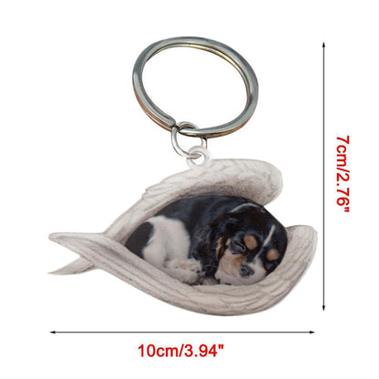 Dog Sleeping Angel Keychains