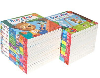 17 books/set Bizzy Bear English board book children early educational picture story flap handle book  for 2-6 years kids