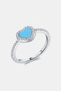 925 Sterling Silver Artificial Turquoise Ring