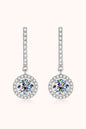 2 Carat Moissanite 925 Sterling Silver Drop Earrings