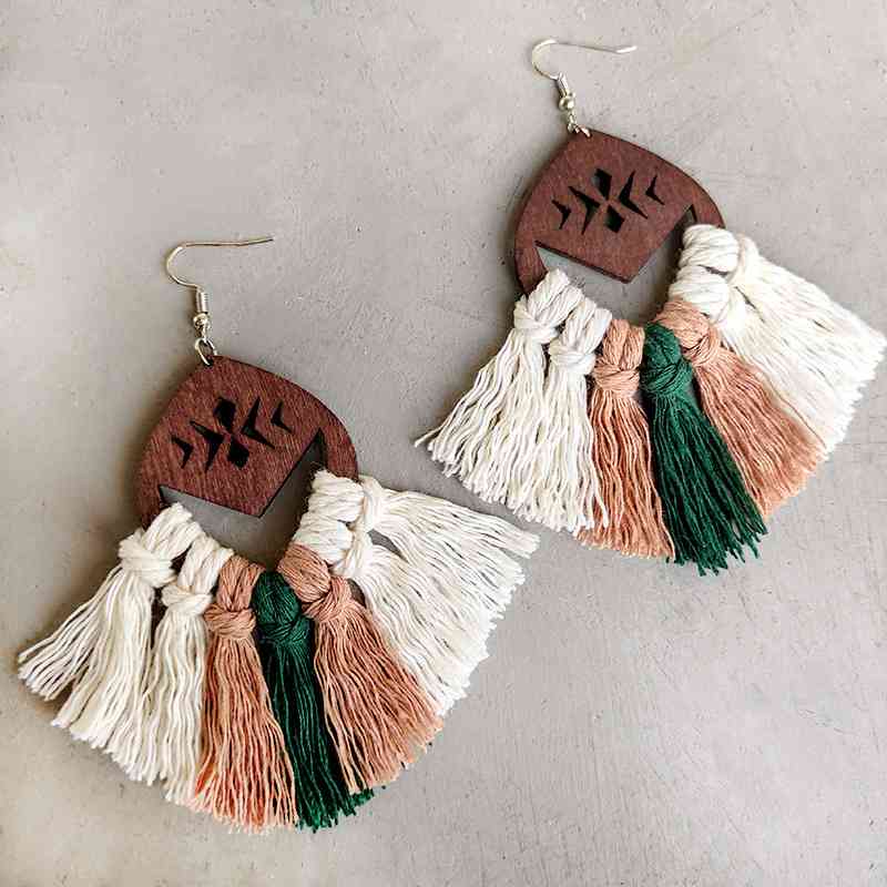 Tassel Detail Drop Earrings