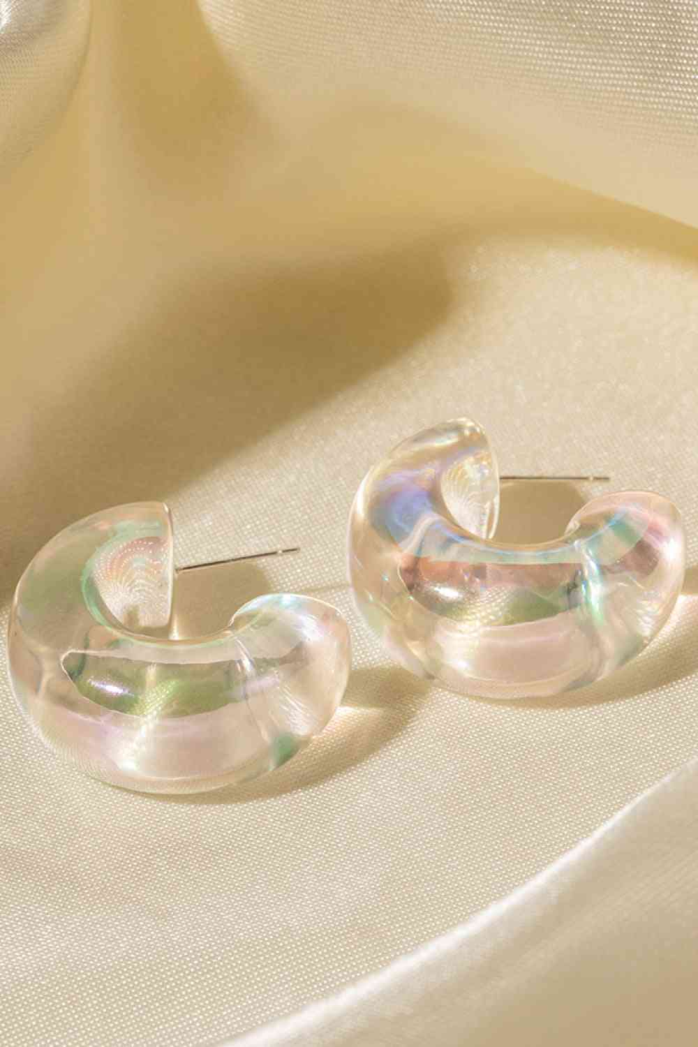 Resin C-Hoop Earrings