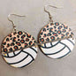 Round Shape Wooden Dangle Earrings