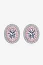 Platinum-Plated Moissanite Stud Earrings