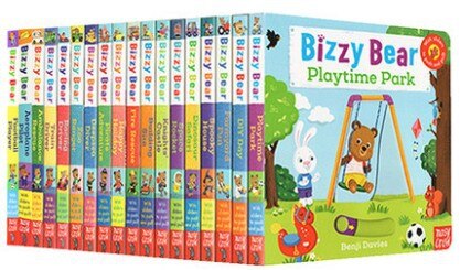 17 books/set Bizzy Bear English board book children early educational picture story flap handle book  for 2-6 years kids